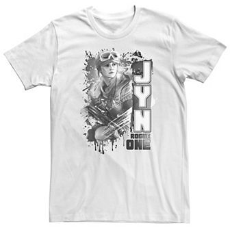 Big & Tall Star Wars Rogue One Jyn Paint Splatter Print Tee
