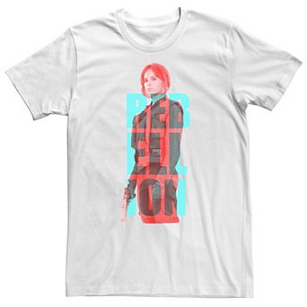 Big & Tall Star Wars Rogue One Jyn Rebellion Font Tee