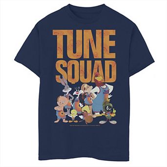 Boys 6-20 Space Jam 2 Tune Squad Group Shot Filled Text Graphic Tee