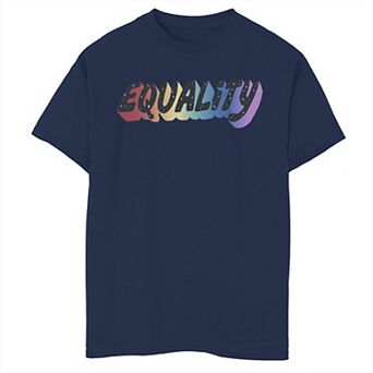 Boys 8-20 Equality Rainbow Text Tee