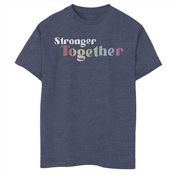 Boys 8-20 Stronger Together Text Tee