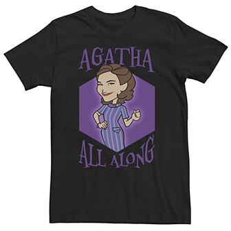 Big & Tall Marvel WandaVision Agatha All Along Purple Portrait Tee