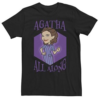 Big & Tall Marvel WandaVision Agatha All Along Purple Portrait Tee