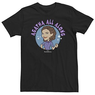 Big & Tall Marvel WandaVision Agatha All Along Retro Circle Tee