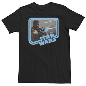 Big & Tall Star Wars The Force Awakens Fin Portrait Neon Logo Tee