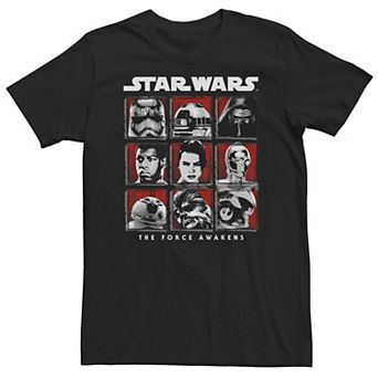 Big & Tall Star Wars The Force Awakens Group Portrait Panels Tee