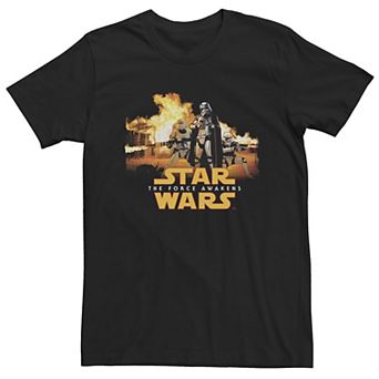 Big & Tall Star Wars The Force Awakens Captain Phasma Fire Portrait Tee