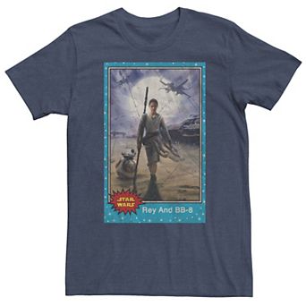 Big & Tall Star Wars Rey And BB-8 Action Portrait Poster Tee