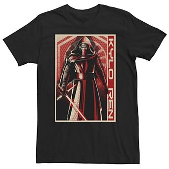 Big & Tall Star Wars The Force Awakens Kylo Ren Red Hue Portrait Tee