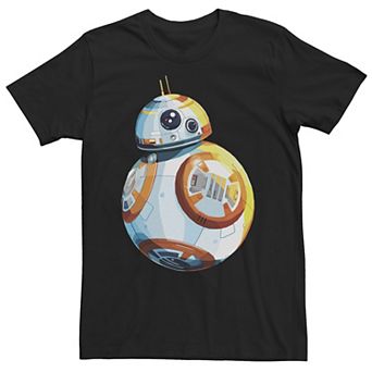 Big & Tall Star Wars BB-8 Vibrant Portrait Black Background Tee