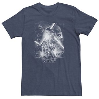 Big & Tall Star Wars Awakens Poster Group Shot Tee