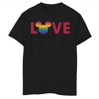 Disney's Mickey Mouse Boys 8-20 Mickey Ears Logo Rainbow Tee