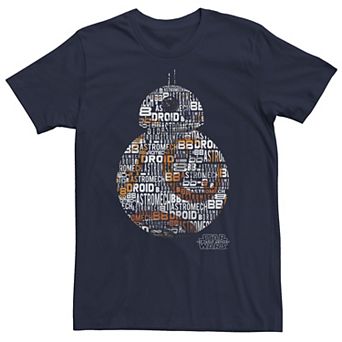 Big & Tall Star Wars BB8 Words Tee
