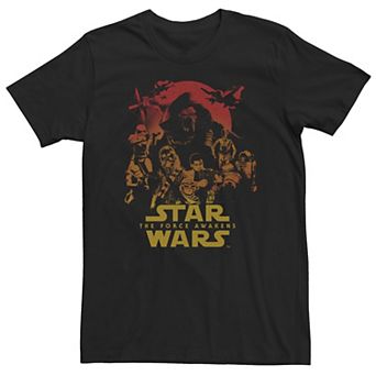 Big & Tall Star Wars Force Awakens Group Poster Tee
