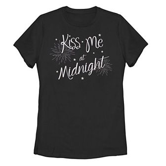 Juniors' New Year's "Kiss Me At Midnight" Fireworks Tee