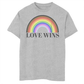 Boys 8-20 Full Rainbow Text Tee