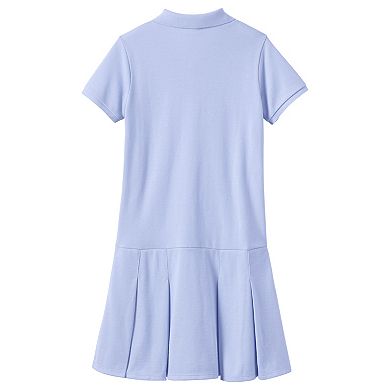 Girls 7-16 Lands' End Solid Mesh Polo Dress
