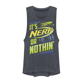 Juniors' Nerf It's Nerf Or Nothin' Muscle Tank Top