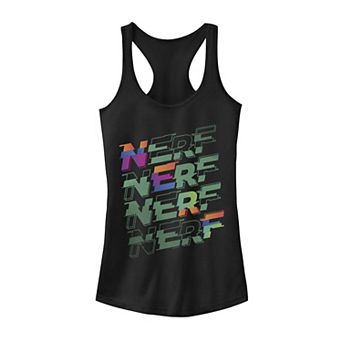 Juniors' Nerf Glitch Logo Stack Tank Top