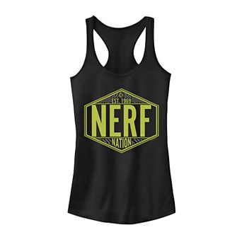 Juniors' Nerf Nation Est 1969 Neon Badge Tank Top