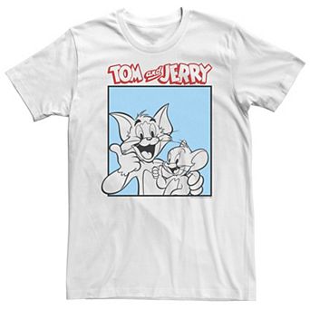 Big & Tall Tom And Jerry Bold Line Art Box Tee