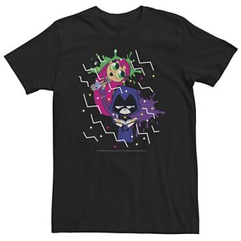Big & Tall DC Comics Teen Titans Go! Raven & Starfire Paint Splatter Tee