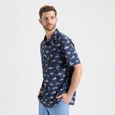 Men's Salt Life Printed Woven Performance Button-Down Shirt