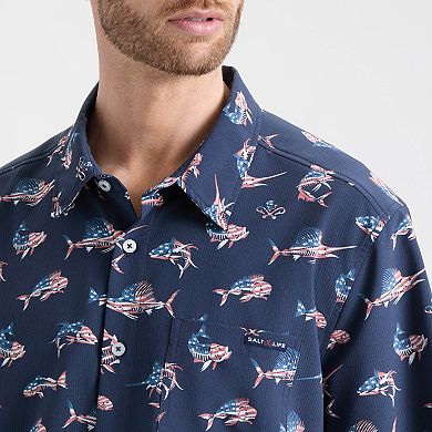 Men's Salt Life Printed Woven Performance Button-Down Shirt
