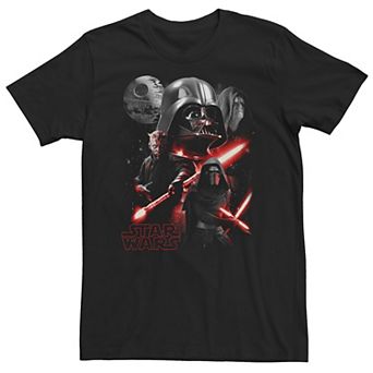 Big & Tall Star Wars Villains Collage Space Poster Tee