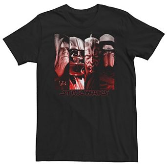 Big & Tall Star Wars Sith Leaders Portrait Panel Logo Tee