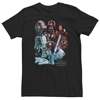 Big & Tall Star Wars Character Collage Poster Tee