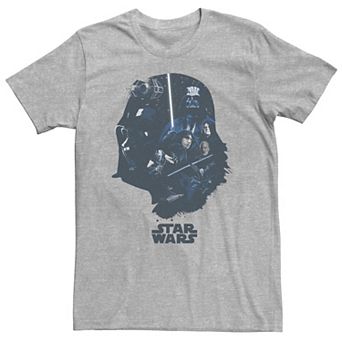 Big & Tall Star Wars Darth Vader Helmet Villain Fill Tee