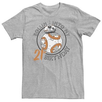 Big & Tall Star Wars BB-8 Rollin Into My 21st Birthday Portrait Tee