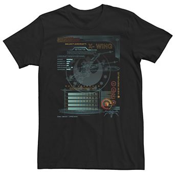 Big & Tall Star Wars: Squadrons X-Wing Components Tee