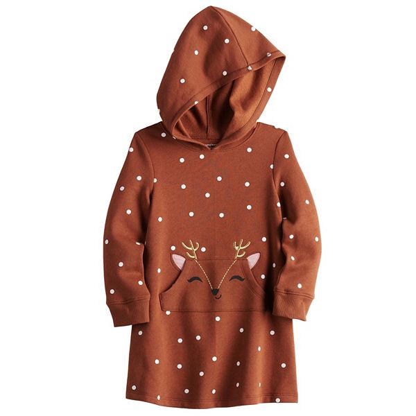 Toddler Girl Jumping Beans Hooded Fleece Dress