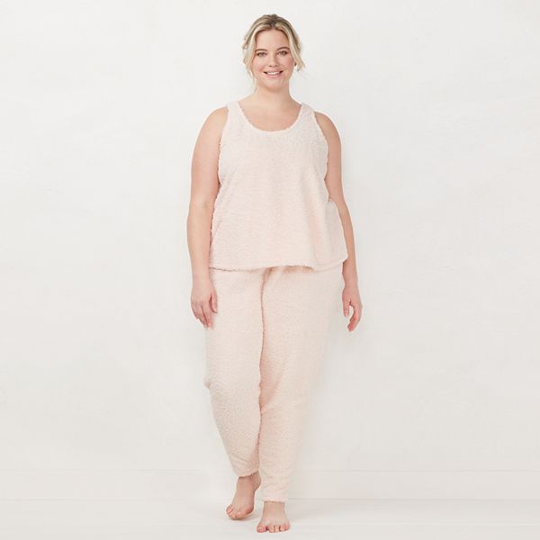 Plus Size LC Lauren Conrad Pajama Tank and Cuffed Pajama Pants Sleep Set