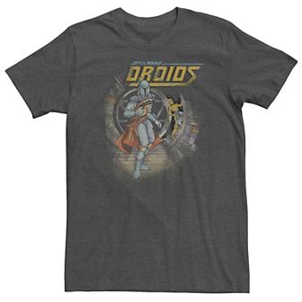 Big & Tall Star Wars Fett Droids Group Vintage Tee