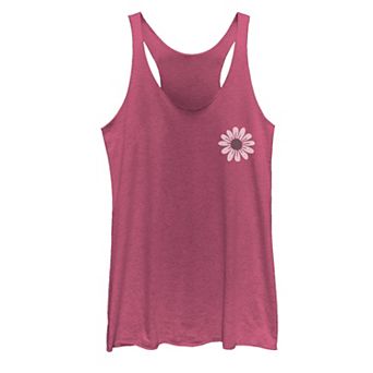 Juniors' Simple Daisy Left Chest Tank Top