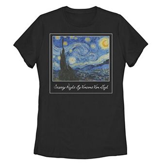 Juniors' "A Starry Night" By Vincent van Gogh Graphic Tee