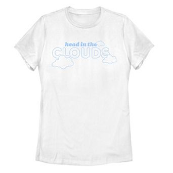 Juniors' Head In The Clouds Line Art Graphic Tee