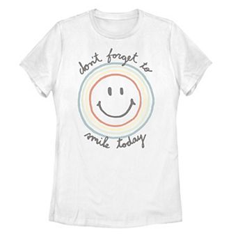 Juniors' "Don't Forget to Smile Today" Graphic Tee