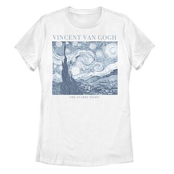 Juniors' Vincent van Gogh "A Starry Night" Graphic Tee