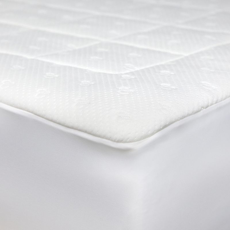 Charisma Luxury Memory Foam and Fiber Washable Mattress Pad, White, Twin