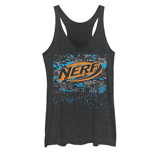 Juniors' Nerf Logo Glitch Camouflage Tee