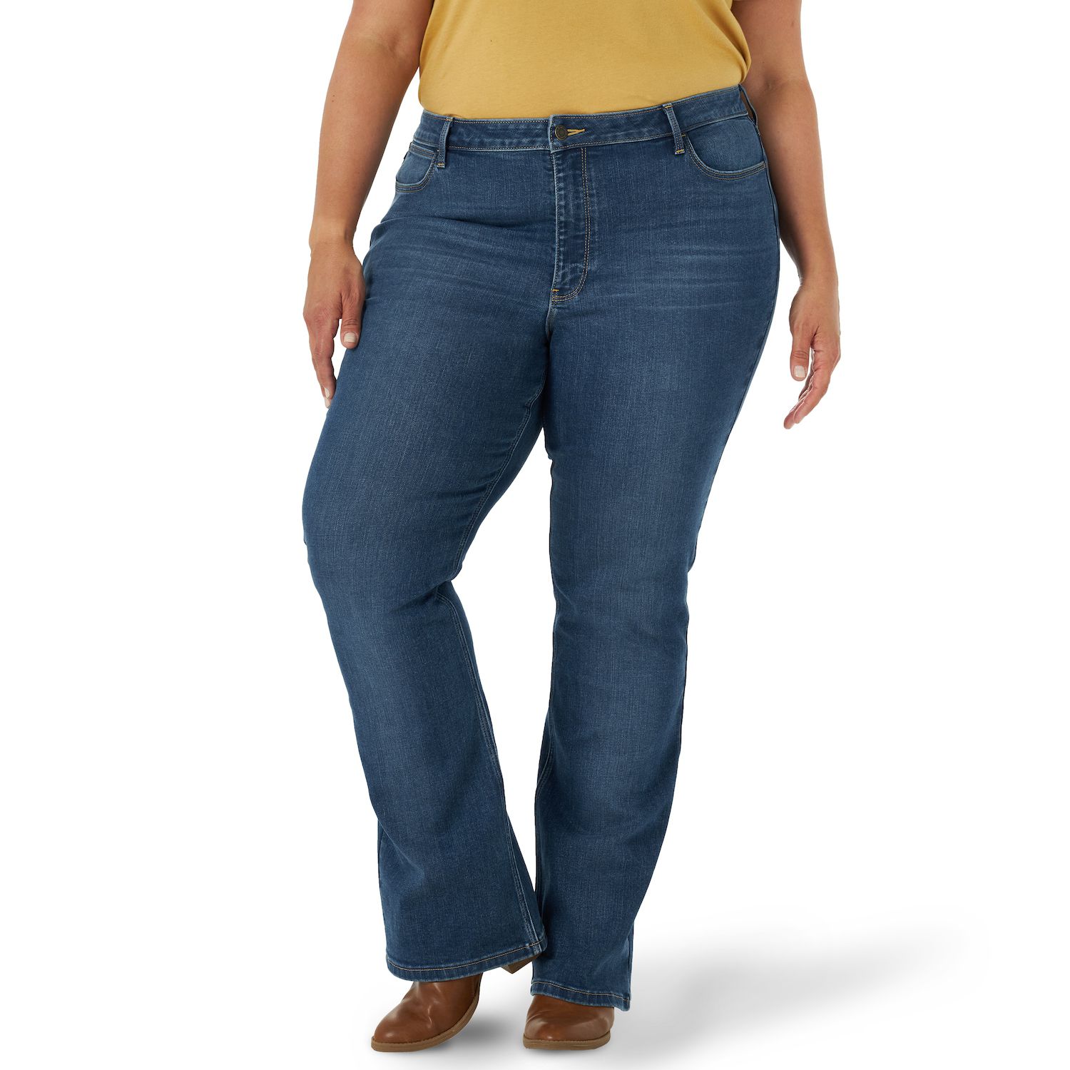 plus size high waisted bootcut jeans