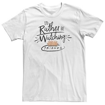 Big & Tall Friends I'd Rather Be Watching Friends Couch Logo Tee