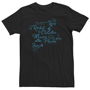 Big & Tall Friends All The Friends Symbols Name Stack Tee
