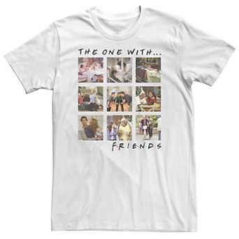 Big & Tall Friends Group Shot The One With Character Panels Tee
