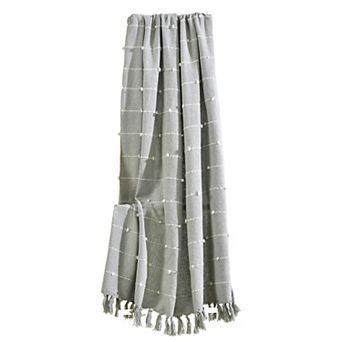 Lush Decor Boho Tufted Cotton Woven Tassel Fringe Throw