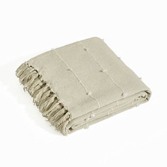 Lush Decor Boho Tufted Cotton Woven Tassel Fringe Throw